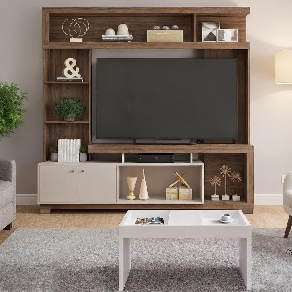 Conjunto Sala de Estar Estante Bambam + Mesa Book Caemmun