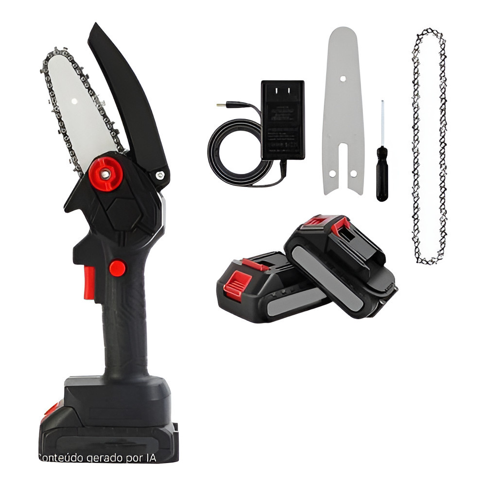 Moto Serra 2 Bateria Mini Serra Eletrica 48v Bivolt 6 polegadas Com Maleta