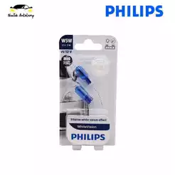 Philips Blue Vision T10 W5W 12V 5W 4000K Luz Branca Quente Lâmpadas Originais Para Interior Do Carro