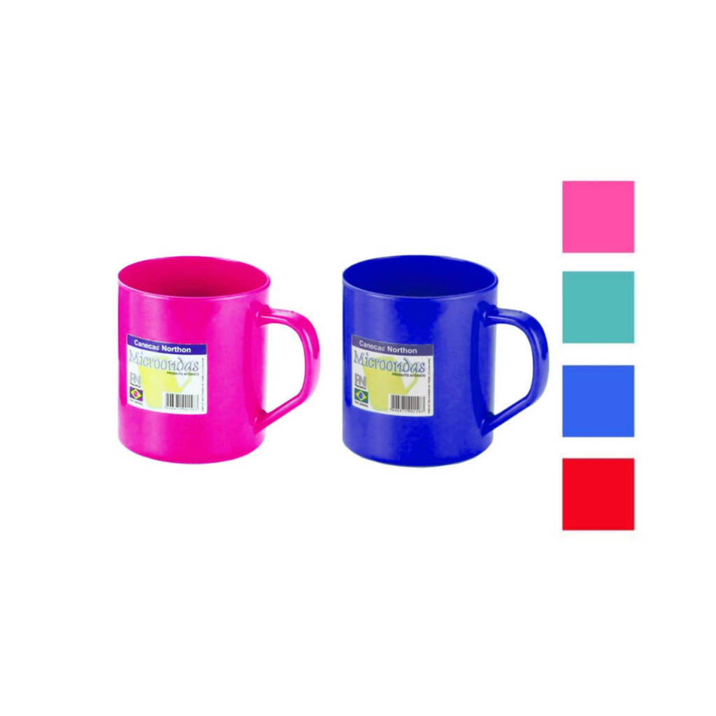 Caneca Micro-Ondas - 450ml - Plasnorthon em Oferta na Shopee