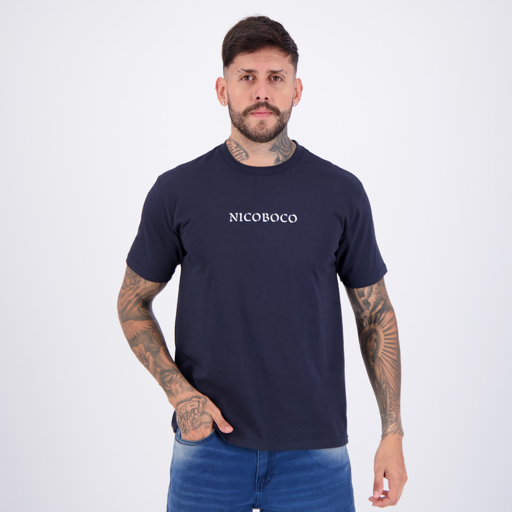 Camiseta Nicoboco Mine Marinho em Oferta na Shopee