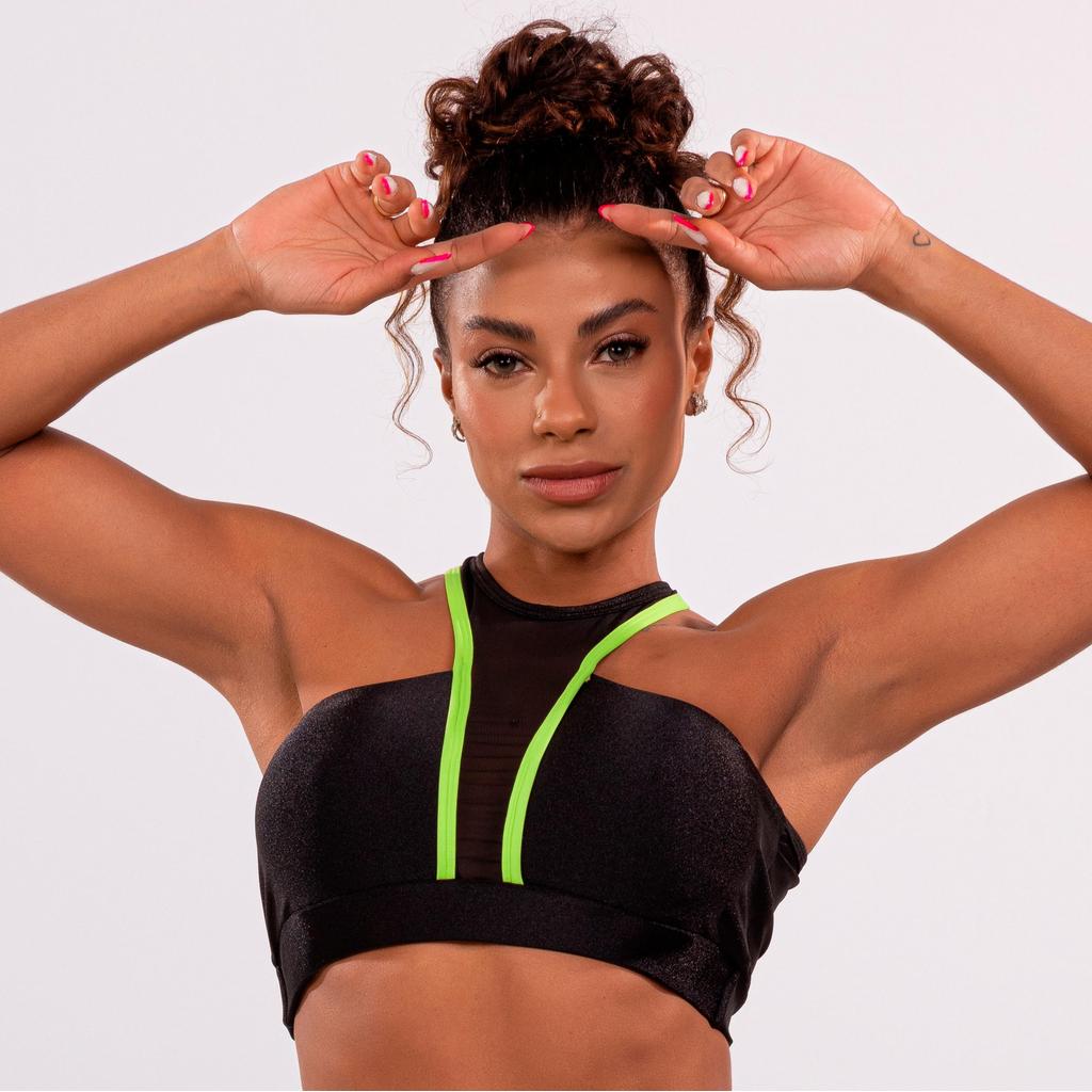 Top Osaka Preto Platinado Com Bojo em Oferta na Shopee