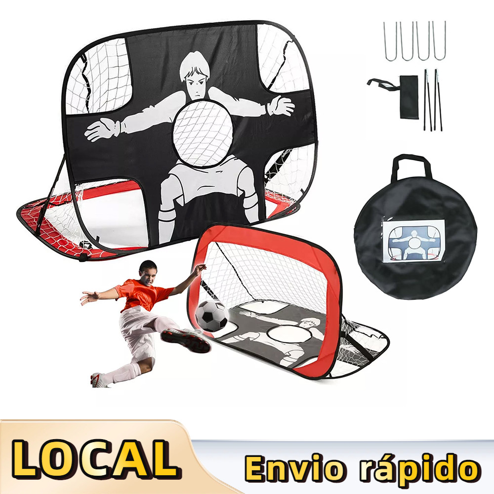 Rede de Alvo de Gol de Futebol, Dobrável e Portátil 2 Em 1, Pop-up Infantil, Equipamento de Treinamento,120 * 80 * 80 cm