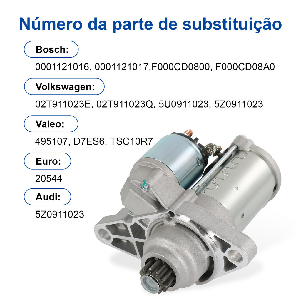 Detalhes do Motor Partida 11 Dentes Gol Fox Voyage Golf Saveiro G5 G6 Spacefox Crossfox