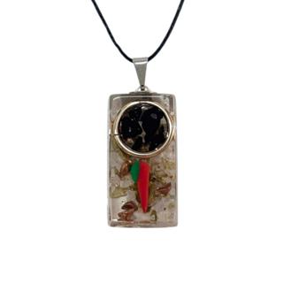 Colar Orgonite Contra Inveja Turmalina Negra Arruda Sal em Oferta na Shopee
