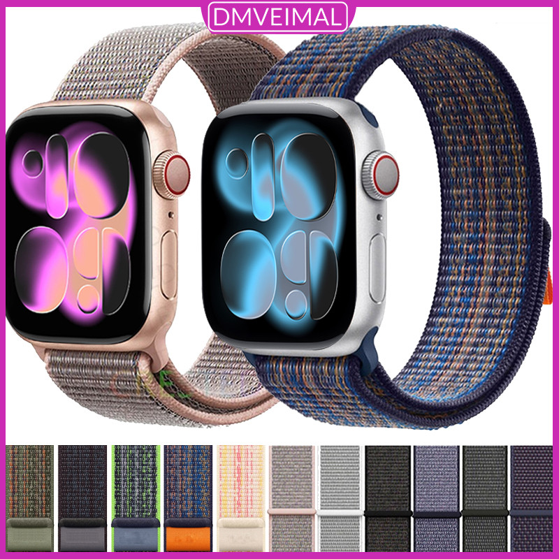 Pulseira De Nylon Para Relógio Smartwatch IWatch SE Ultra 3 2 49mm 46 42 45 44 40mm 41 38mm Series 12 11 10 9 8 7 6 5 4