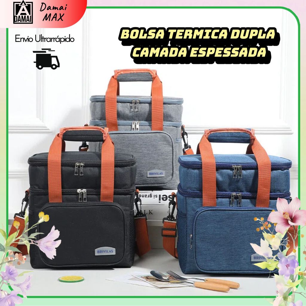 Bolsa Térmica Marmita Lanche Bebida Grande Capacidade Piqueniques para Viagens ao Ar Livre Na Praia em Oferta na Shopee