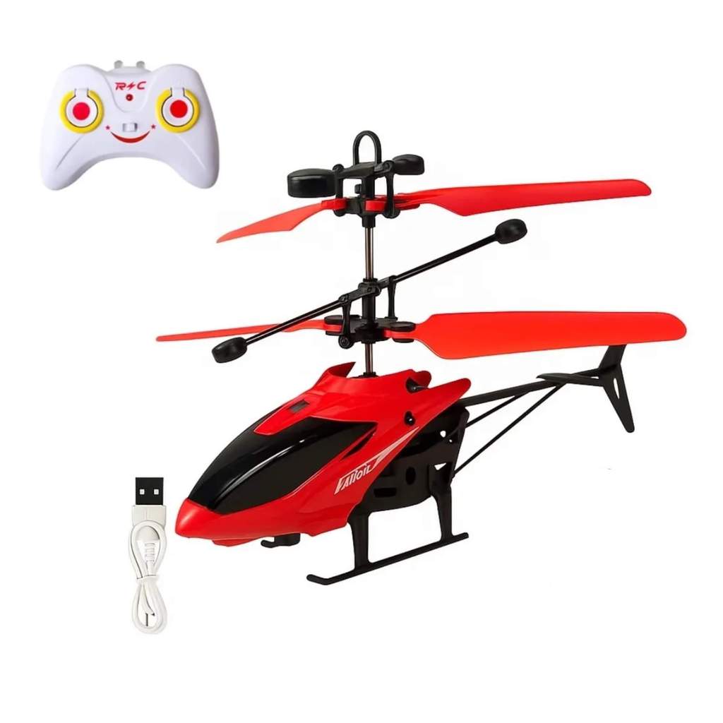 Brinquedo Infantil Helicóptero Remoto Sensor na cor Vermelha Zippy Toys - 11137 em Oferta na Shopee