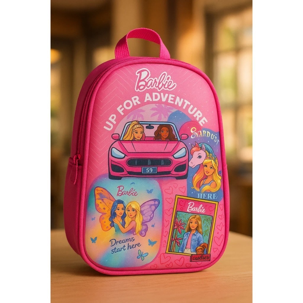 Mochila Barbie Infantil Escolar Menina Personagem Viagem Passeio Bolsa Caderno Roupa Brinquedo