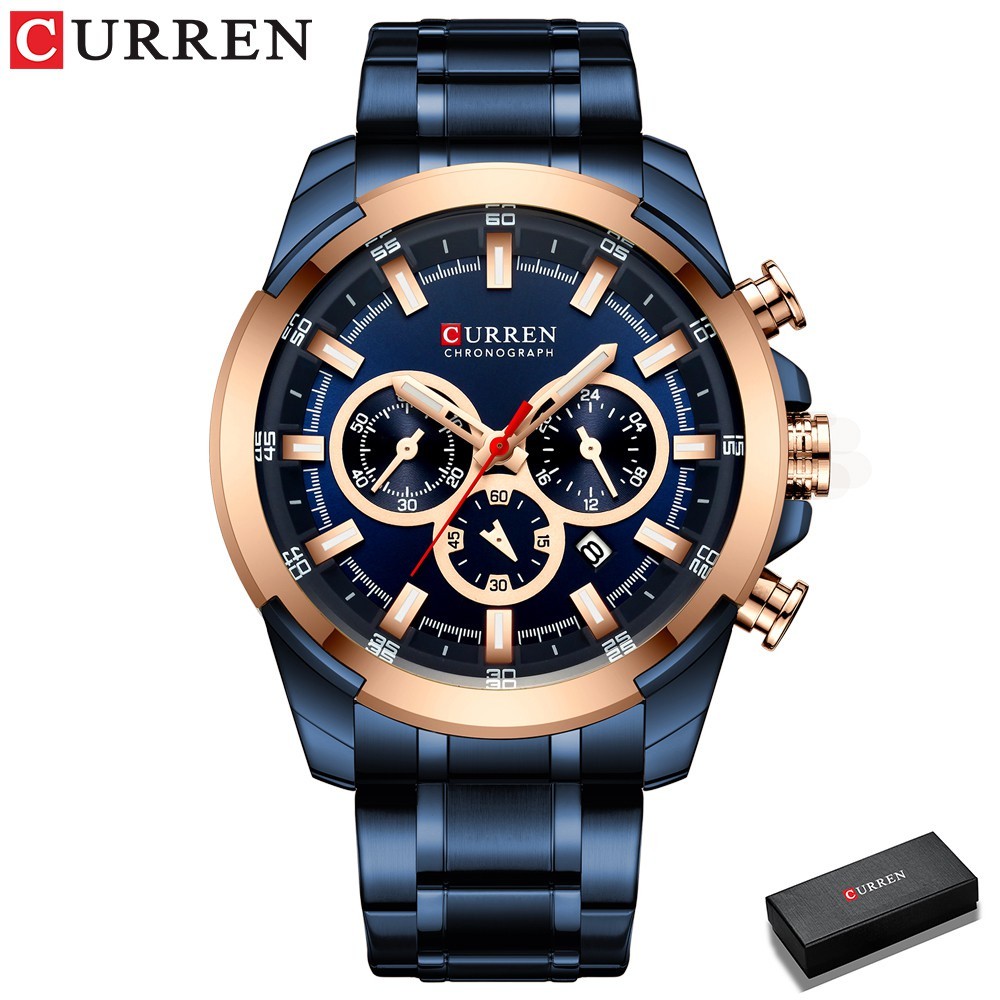 Modelo Mais Vendido【Local do Brasil】CURREN ‌com caixa Relógio à Prova D'água negócios Casual 8361 8402 8475