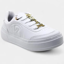 Tênis Kolosh Casual Apliques Feminino - Branco