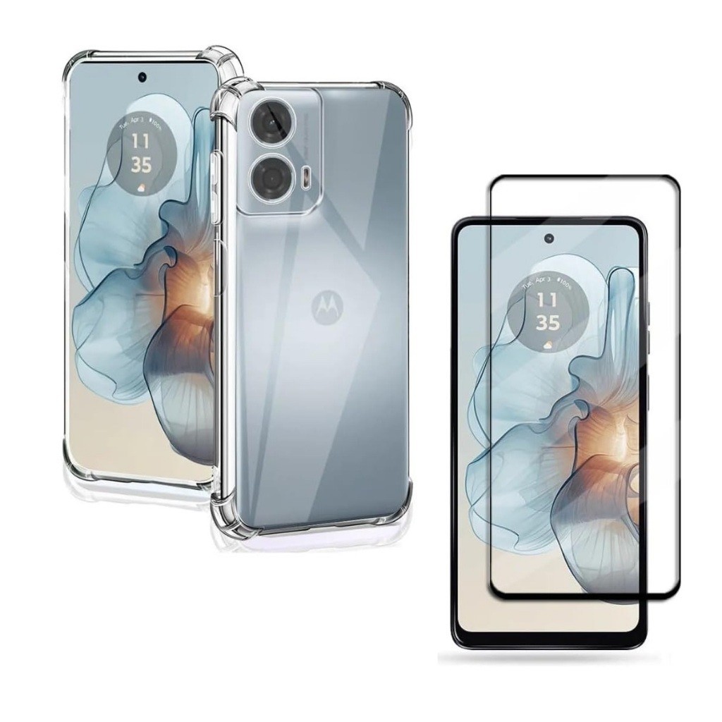 Capa Case Capinha Anti Impacto Para Motorola Moto G35 + Película 3D Vidro Temperado em Oferta na Shopee