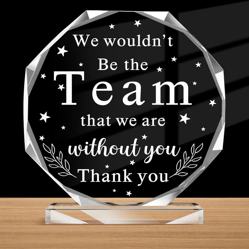 Presentes de Natal para Mulheres e Homens, Placa de Acrílico para Apreciação de Funcionários, Decoração de Mesa de Escri