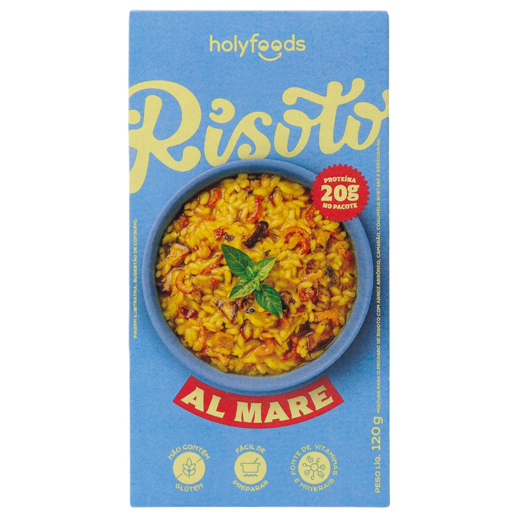 Risoto AlMare Risoto de Camarão Azeite de Dendê fonte de vitaminas com 20g de Proteina
