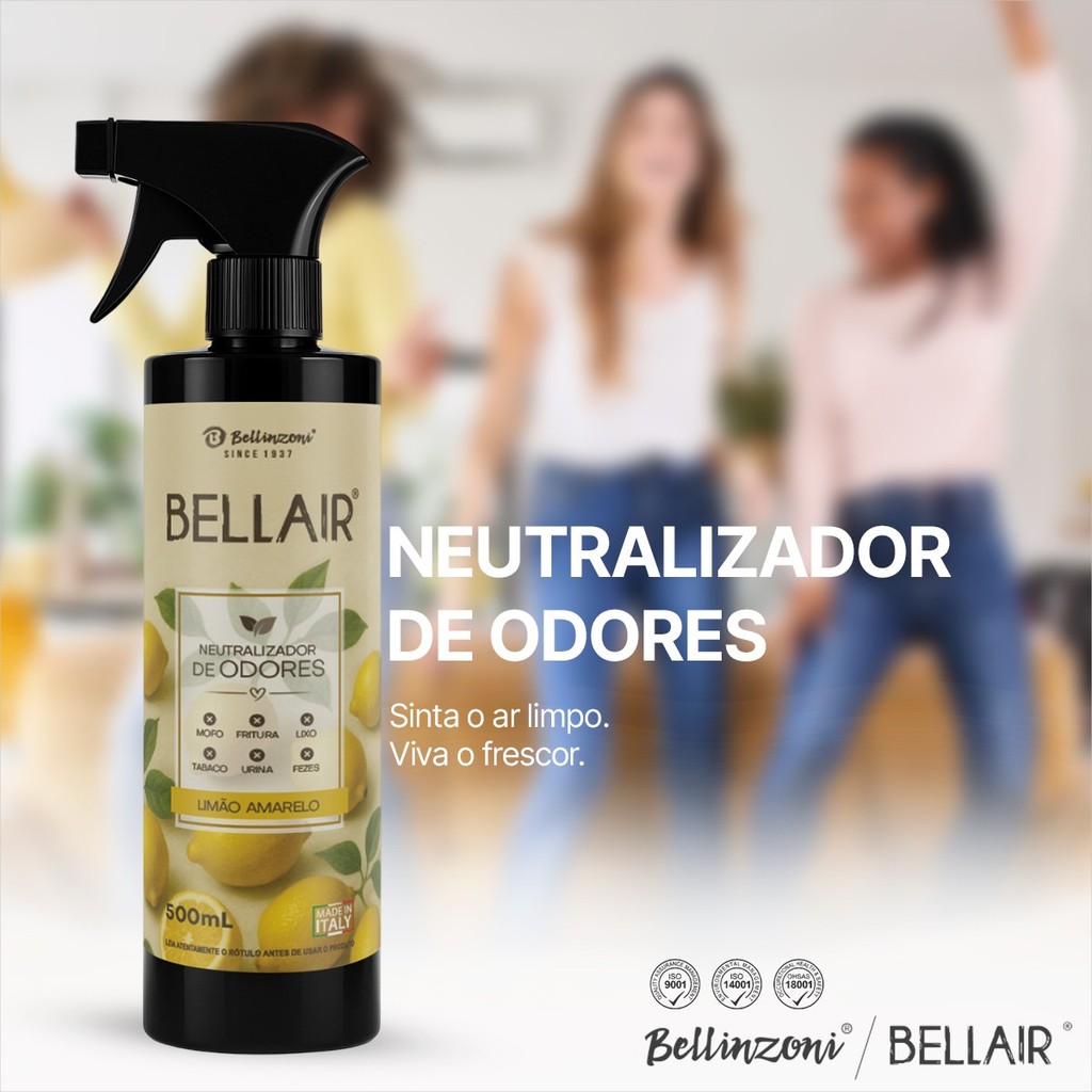 Neutralizar de Odores Para Banheiros Pet Cigarro Mofo Frituras Bellair Bellinzon
