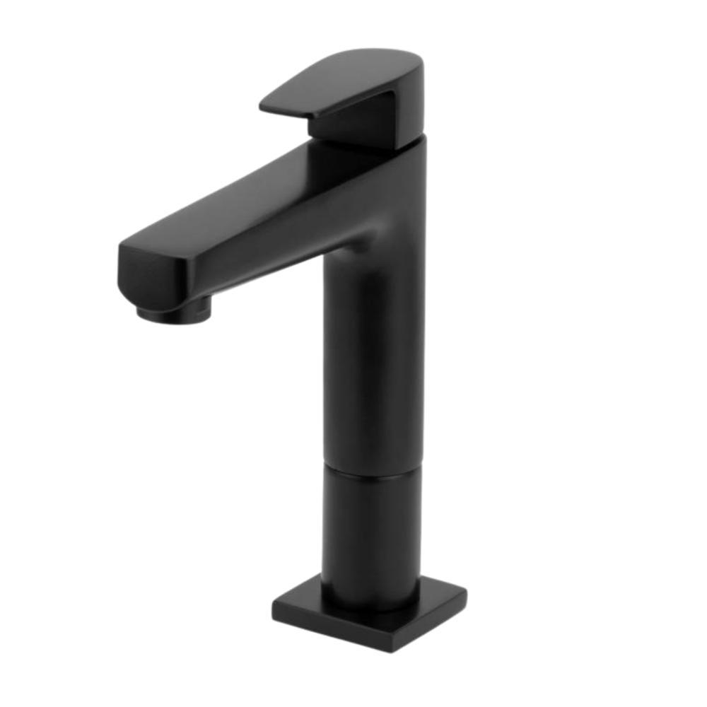 Torneira Lavatório Color Led Bica Média Preto Fosco - Perflex