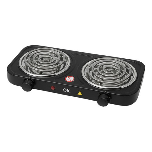 Fogareiro Cooktop Elétrico 2 Bocas 2000 W 127 V Preto