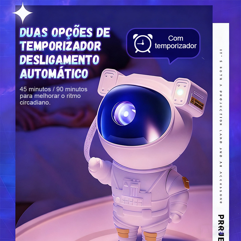 Projetor de luz/ Astronauta Luz Da Noite Quarto 3305  YHY-30 - detalhe