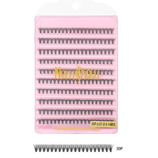 New Show KIT 200 Cílios Tufos Sem Nó 10P/20P30P/40P Extensão de Cilios Alongamento/PACOTE…