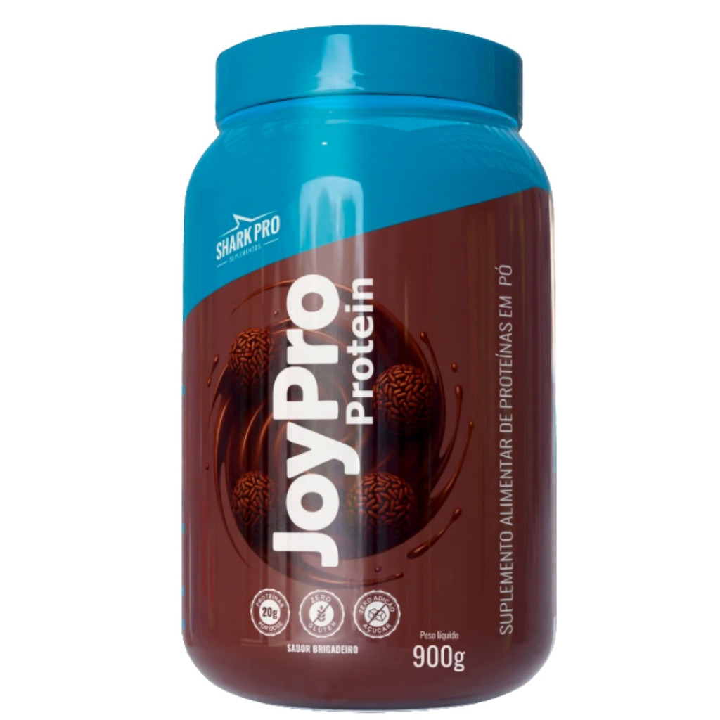 Whey Protein Joypro Pote 900g Sabor Brigadeiro Shark Pro em Oferta na Shopee