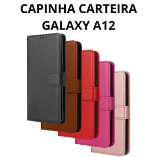 Capa Capinha Carteira Para Samsung Galaxy A12 em Oferta na Shopee