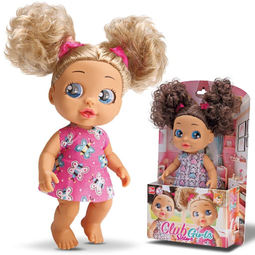 Boneca Club Girls Sister Loira Ou Morena Meninas Com Cabelos Cacheados - Bee Toys