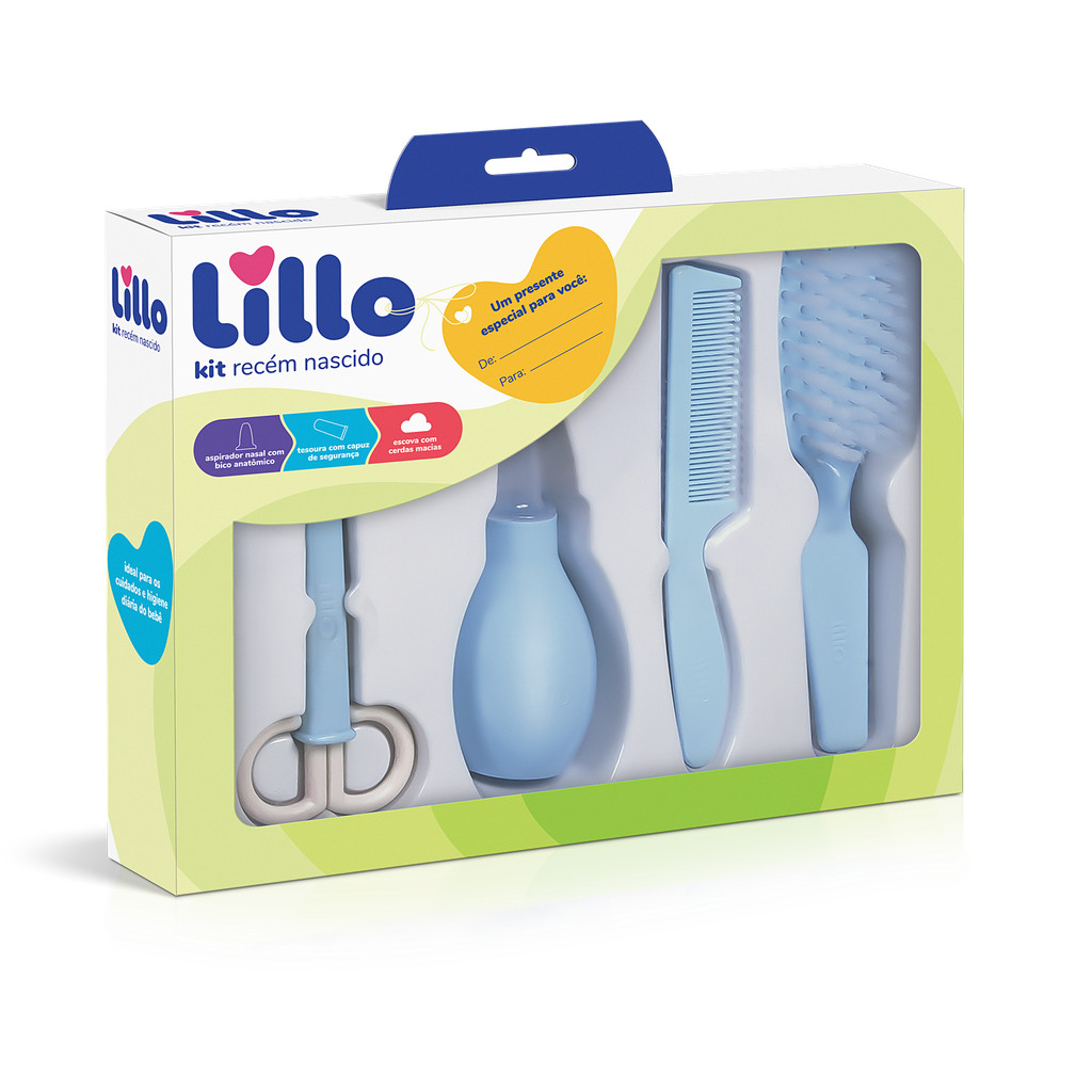 Kit De Higiene Para Recém Nascido Azul - Lillo em Oferta na Shopee