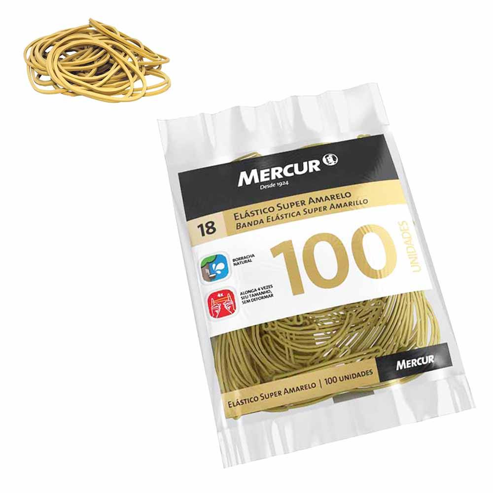 Elástico de Dinheiro Amarelo Puro 7007 Mercur - 100UN em Oferta na Shopee