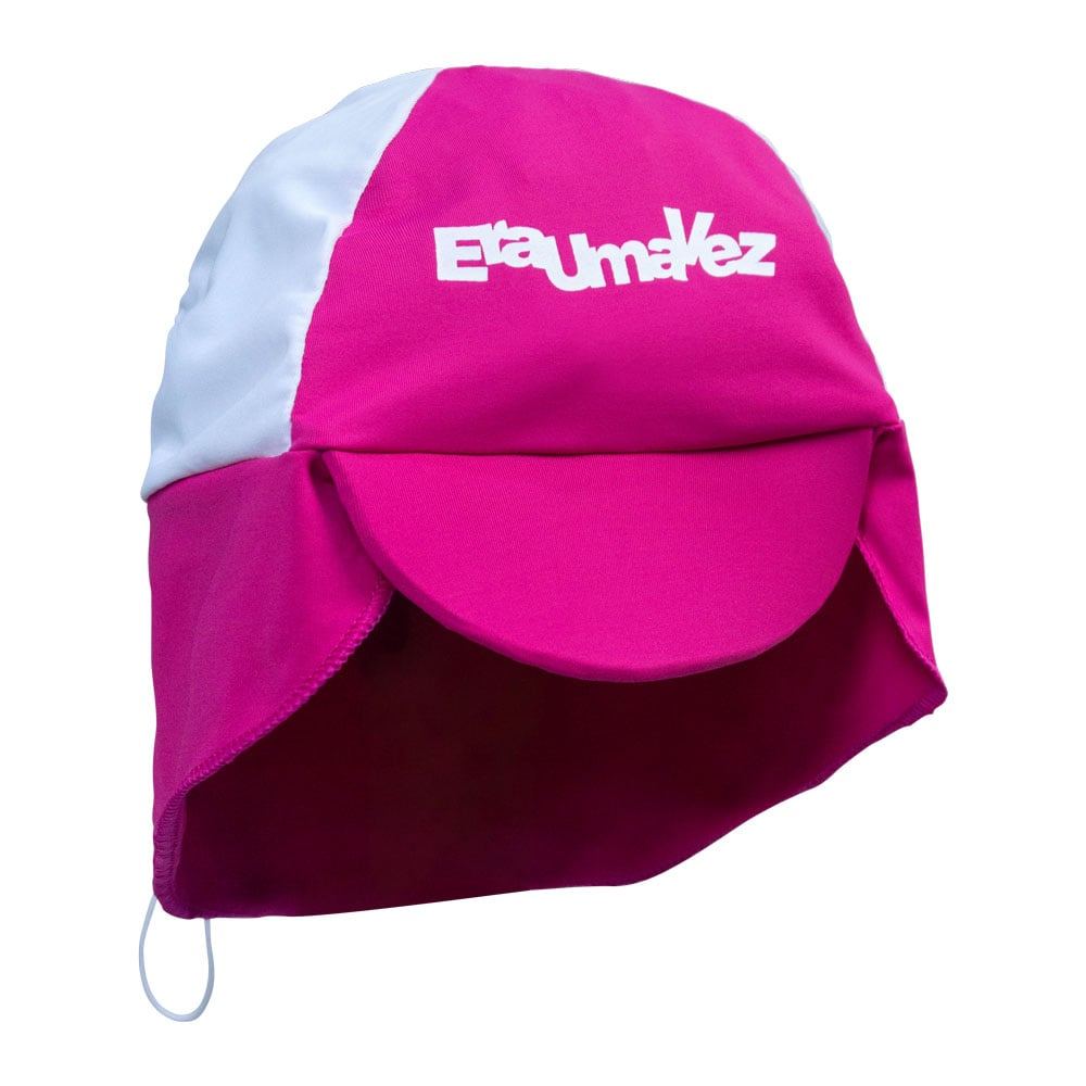 Chapéu De Sol Bebê Pink E Branco - Ideal Para Passeios E Praia