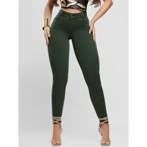 Calça Hot Pants Color Pit Bull Jeans Modeladora e Sofisticada Ref: 87756