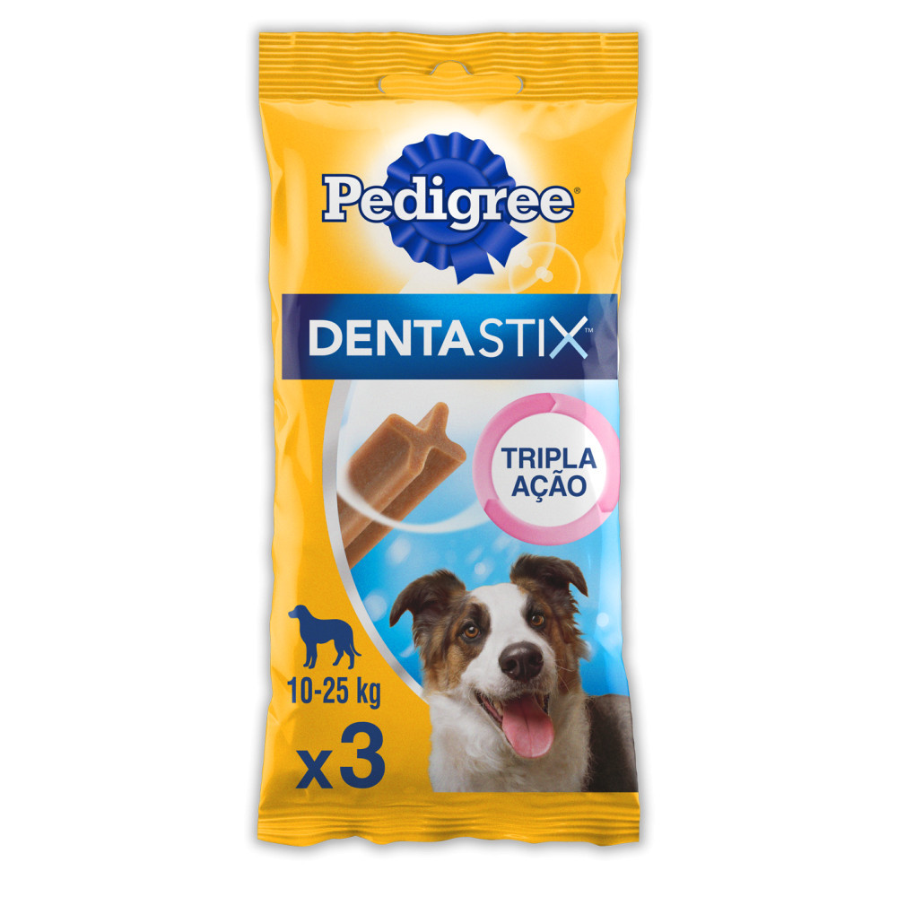 Petisco Pedigree Dentastix Cuidado Oral Para Cães Adultos Raças Médias 3 Unidades em Oferta na Shopee