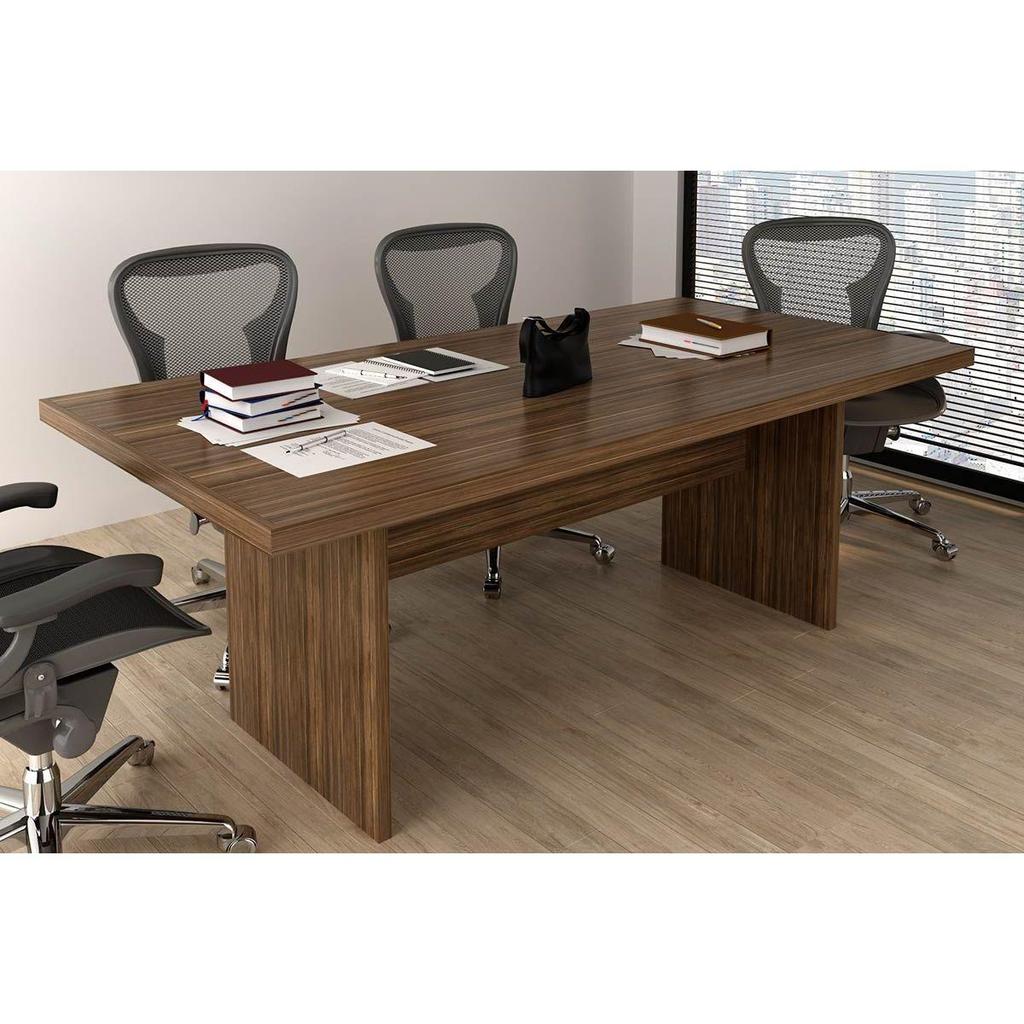 Mesa de Escritório Diretor Reunião ME4119 Nogal - Tecno Mobili em Oferta na Shopee