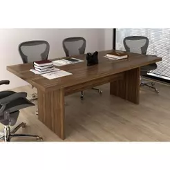 Mesa de Escritório Diretor Reunião ME4119 Nogal - Tecno Mobili
