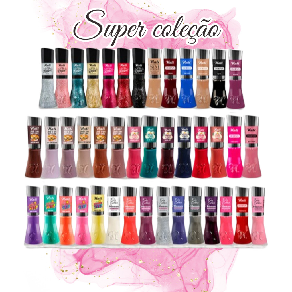 Kit Com 18, 30 ou 42 Unidades Esmaltes Nati - Cores Sortidas