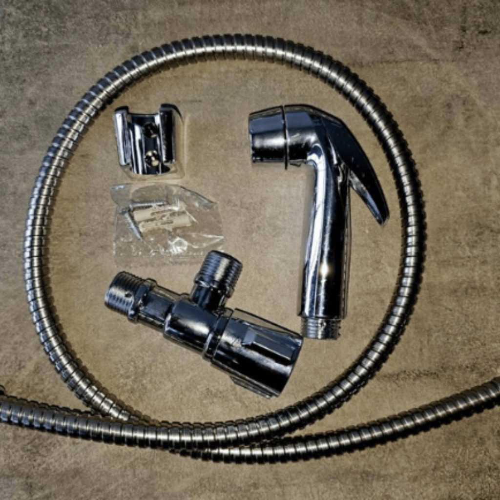 Kit Ducha Higiênica em PVC com Registro e Suporte Jato Forte Instalação Fácil Acabamento Premium