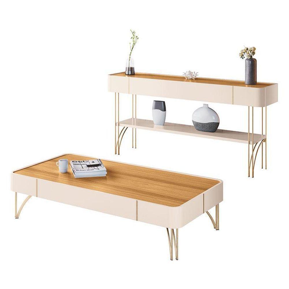 Aparador Vivant E Mesa De Centro Cadenza Off White Cinamomo – Hb Móveis em Oferta na Shopee