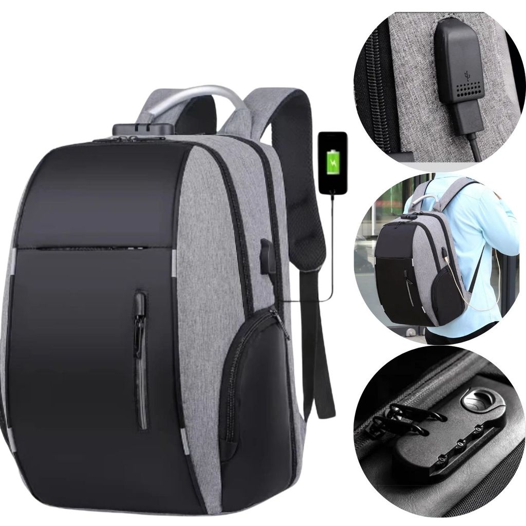 Mochila Executiva Notebook Antifurto Entrada Usb Masculina Feminina