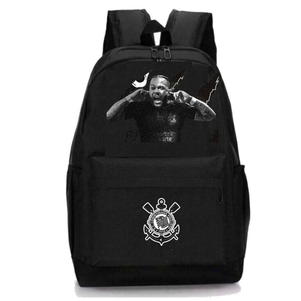 Mochila Times Futebol Reforçada Impermeável Com Bolso Lateral Universitária Escolar em Oferta na Shopee