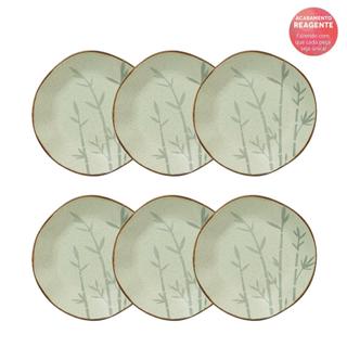 Conjunto de 6 Pratos Fundos 22,5cm Ryo Bambu em Oferta na Shopee