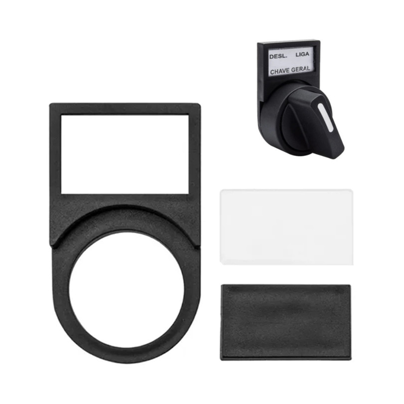 Placa de Identificação Porta Etiqueta para Botão Sinaleiro e Seletora 22mm