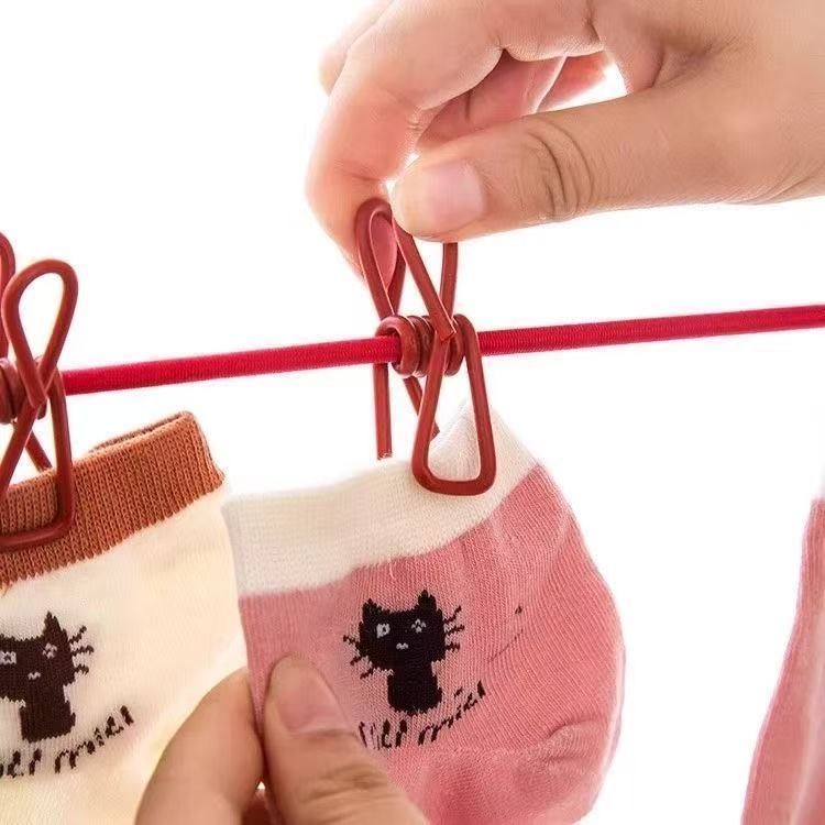 CORDA DE ROUPA De Secagem Multifuncional De 180cm Com 12 Clipes,Guiana Linha Varal De Roupa,Camping ,Viagem , A-E