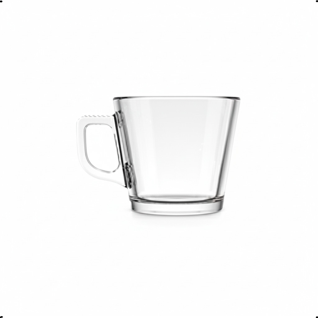 Xícara de Café Cafezinho Vidro Turin 90ml - Chá, Café, Capuccino, Vidro Resistente