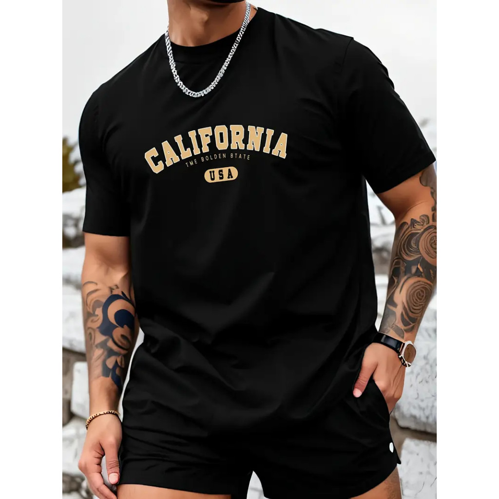 Camiseta Oversized California Estampada Masculina Algodão Maromba Streetwear
