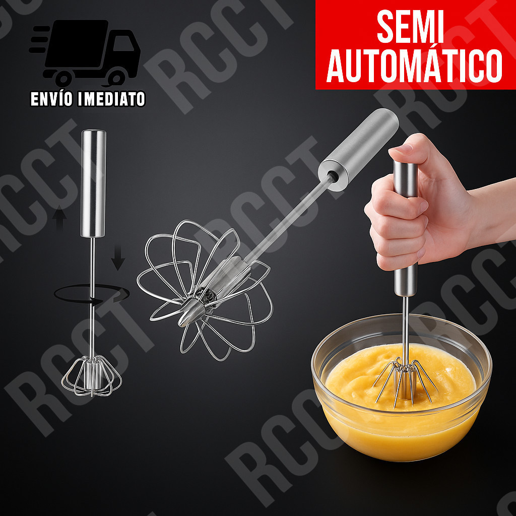 Fue Misturador Mixer Giratório Semi-Automático Manual Portátil Cozinha