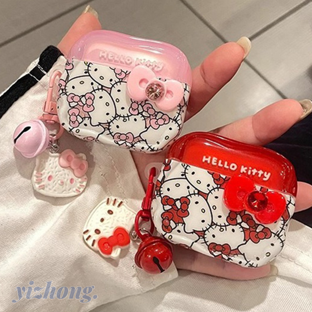 Para Airpods 4 Pro 3 2 1 3D Bowknot Decor Linda Tela Cheia Hello Kitty Cartoon TPU Capa De Fone De Ouvido Bluetooth Maci em Oferta na Shopee
