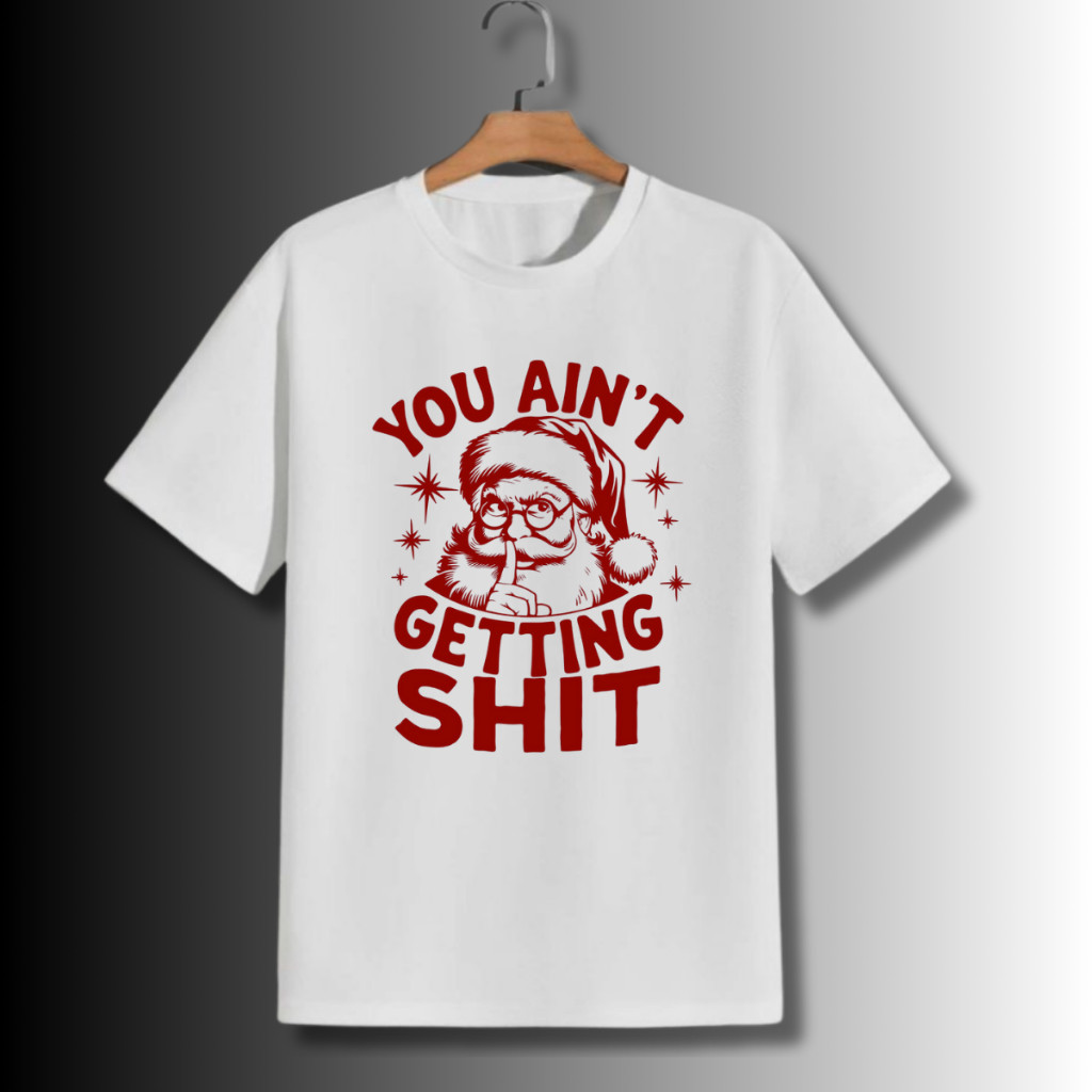 Camiseta Camisa Camiseta Camisa Básica Natal Estampada Papai Noel Natalino 100% Algodão Lançamento Envio Imediato Algodã