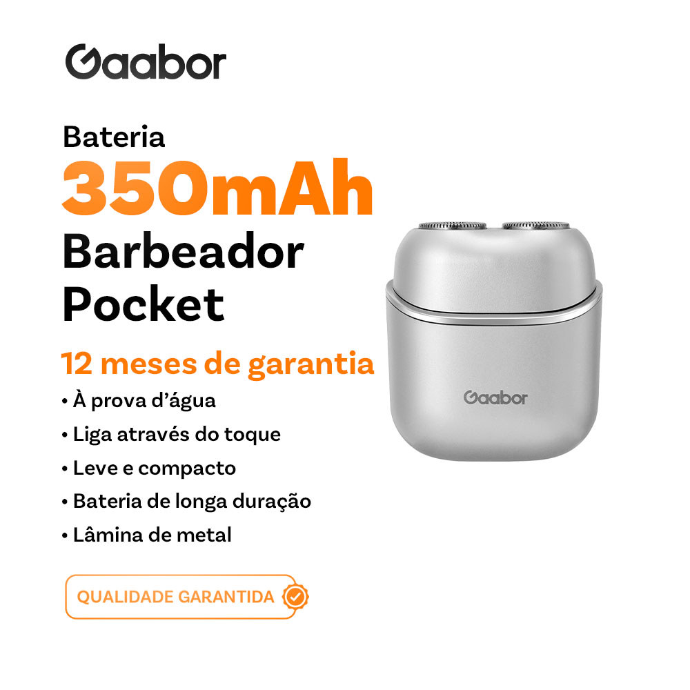Gaabor Aparador Masculino Carregamento Tipo-C Barbeador Portátil à Prova dÁgua Lâmina Dupla Presente ER-T01 em Oferta na Shopee