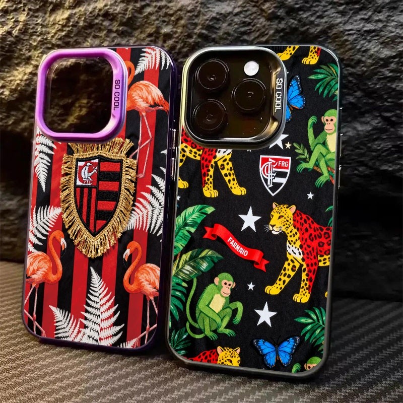 Capa Flamengo Fosco Capinha Para Motorola Moto G04 G14 G22 G24 G54 G84 Farm Rio Anti-Impacto