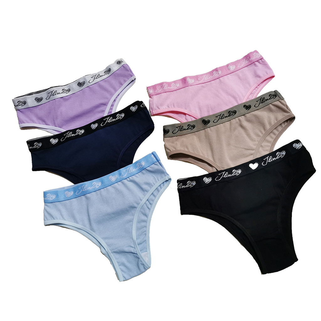 Kit Calcinha Conforto Feminina Lisa Multicolorido verão em Oferta na Shopee