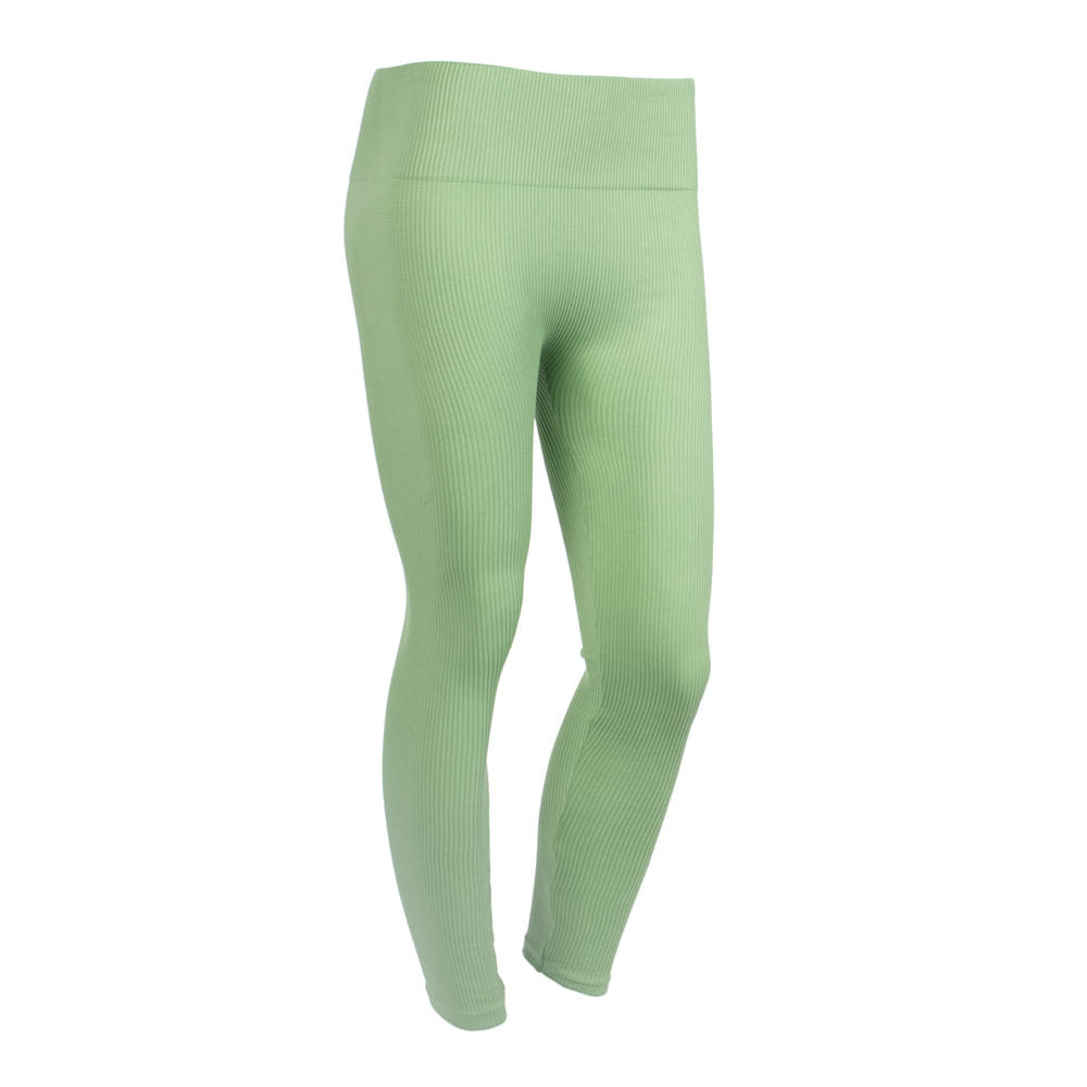 Legging Feminina The Style Box Canelada Sem Costura Verde em Oferta na Shopee